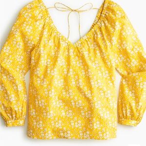 J crew Liberty Print Capel tie back blouse size XXS